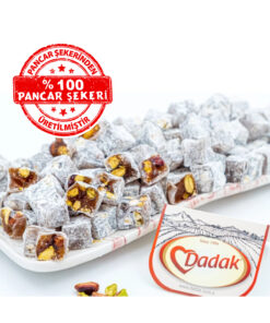 Dadak Lokum ve Kuruyemiş Pudra Şekerli Antep Fıstıklı Mini Lokum 200 gr