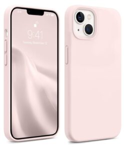 KVK PRİVACY Iphone 13-14-15 Uyumlu Içi Kadife Lansman Silikon Kılıf Kapak Kum Pembe