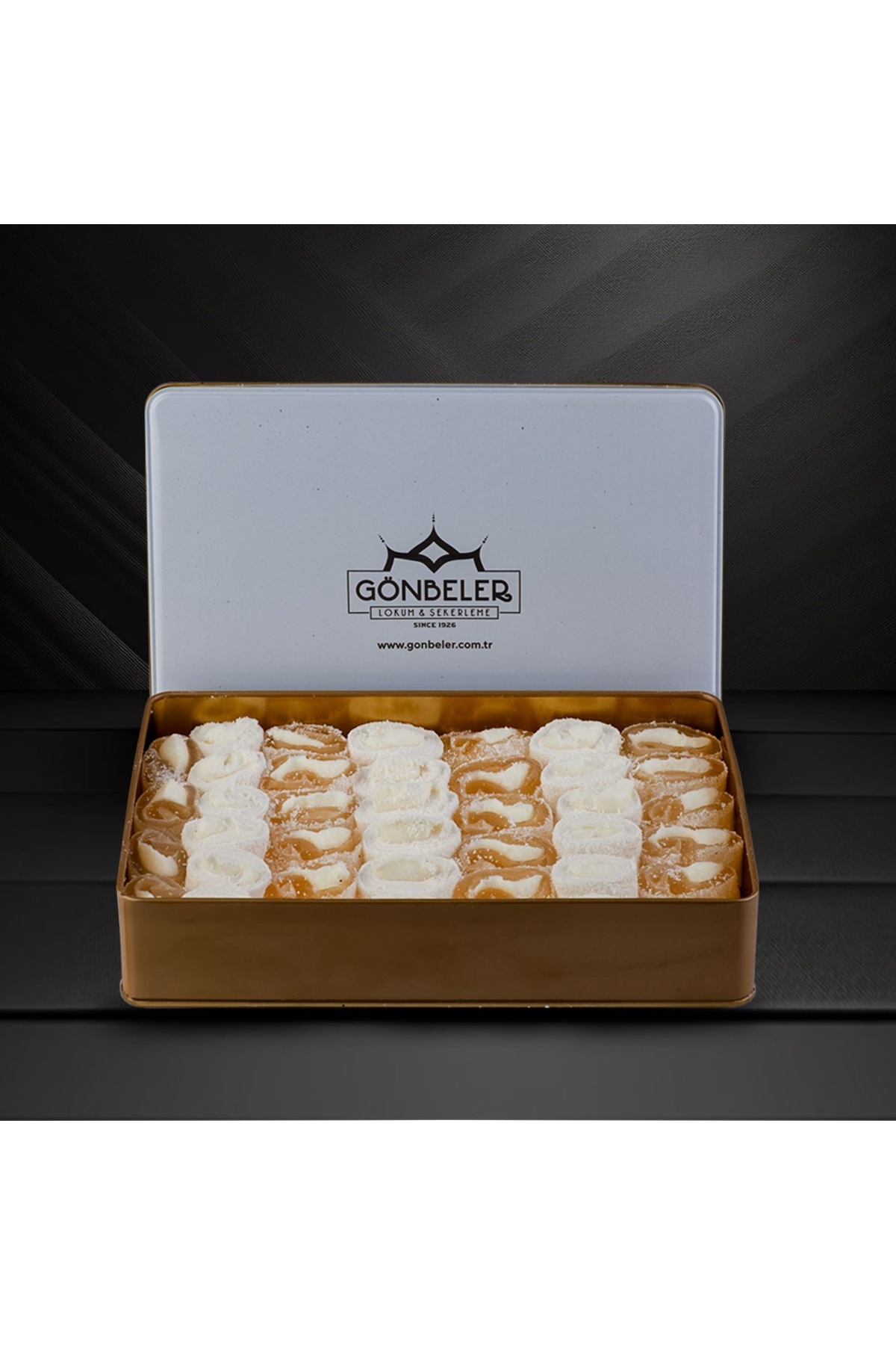 Gönbeler Özel Metal Kutu Kaymaklı Lokum Karışık 1000 GR