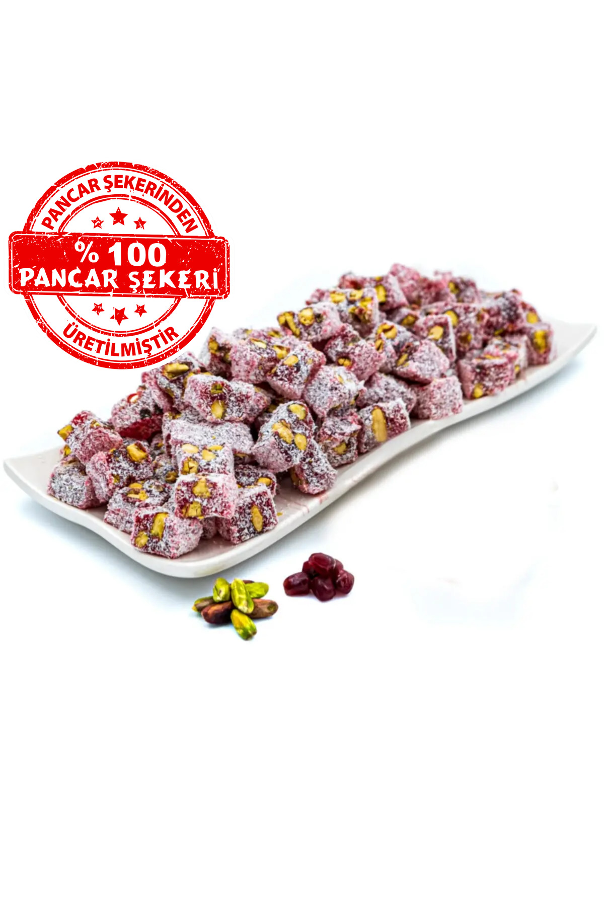 Dadak Lokum ve Kuruyemiş Nar Aromalı Antep Fıstıklı Mini Lokum 200 gr