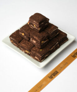 Turuncu Kuruyemiş Browni Parçacıklı Çikolatalı Katmer Lokum 500 gr