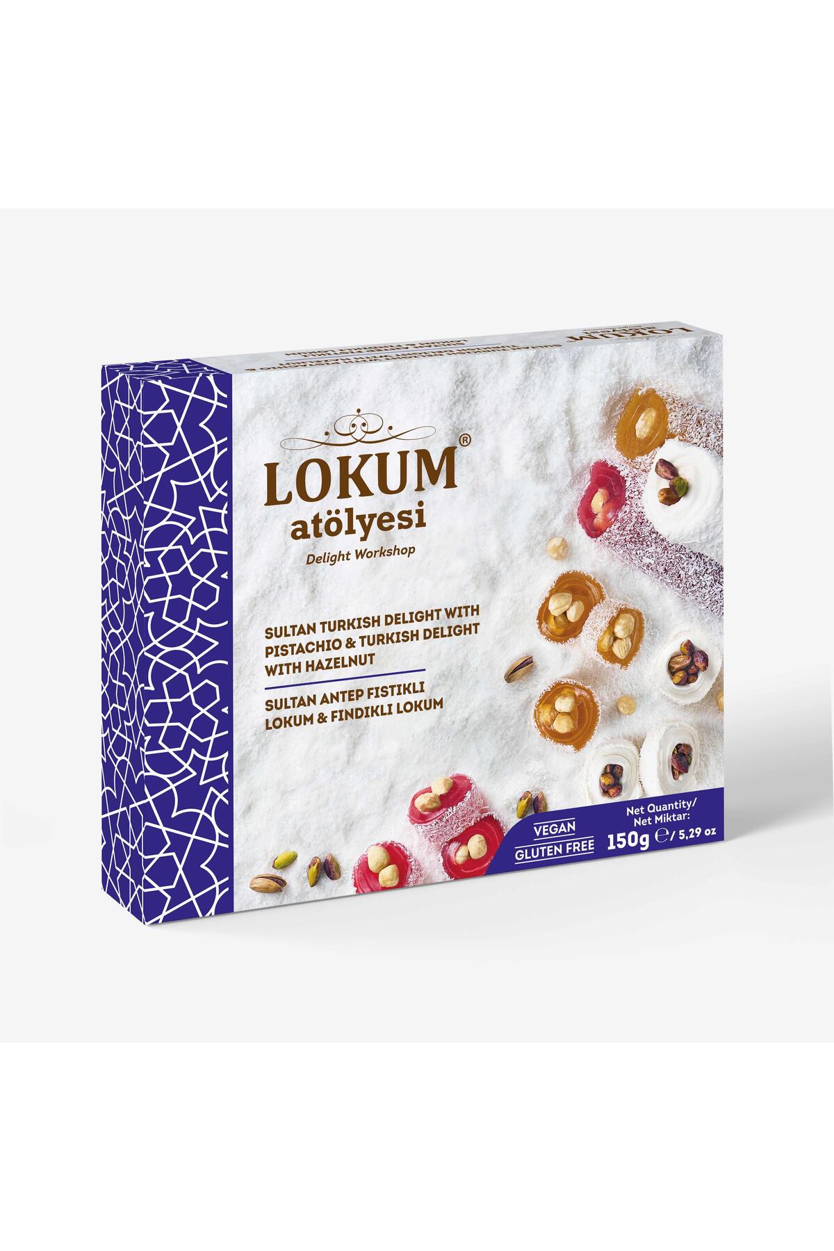 Lokum Atölyesi Sultan Antep Fıstıklı Lokum & Fındıklı Lokum 150g