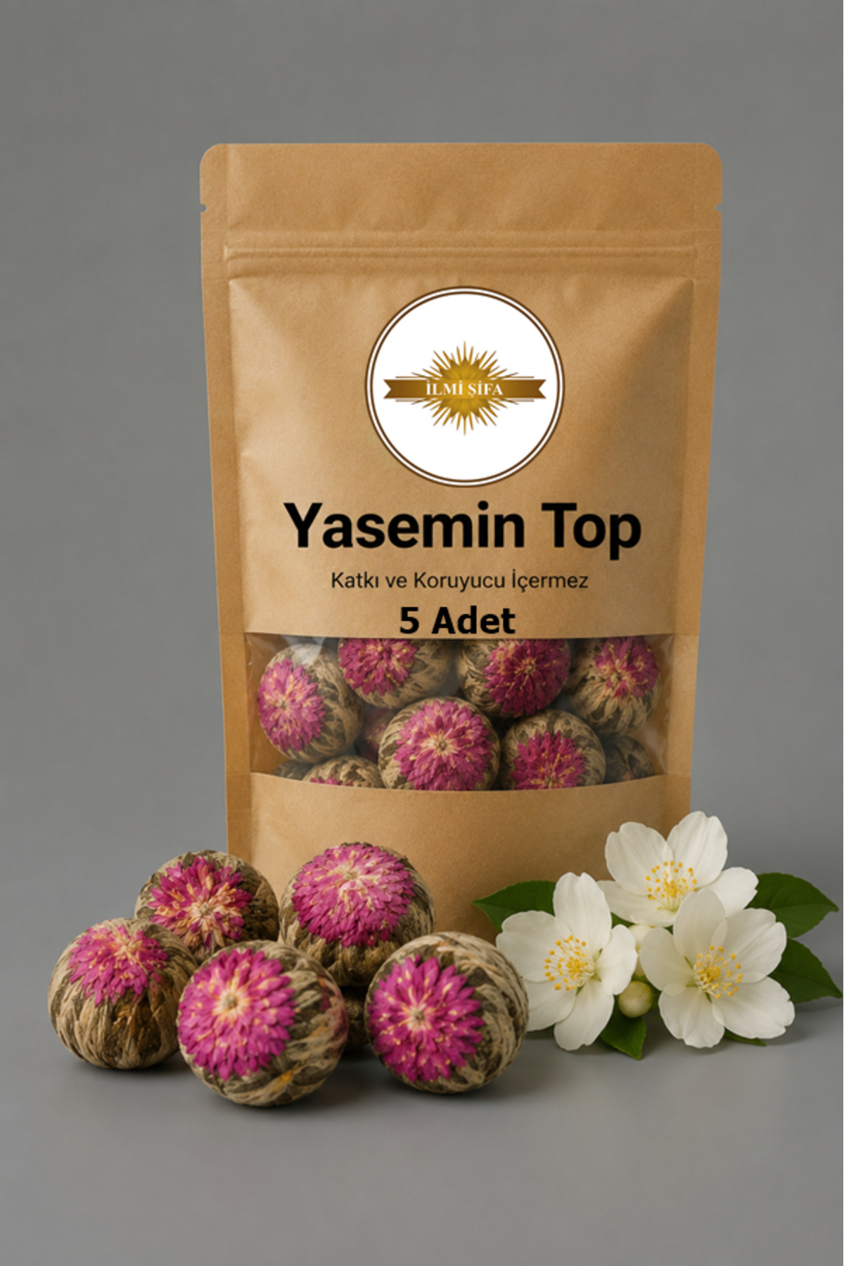İLMİ ŞİFA Top Yasemin ( Jasmine Tea ) Yasemin Çayı 5 Adet
