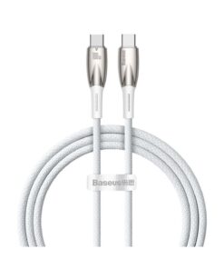 Baseus Glimmer Series 100w 100 Cm Pd Type-c Şarj Kablosu Beyaz