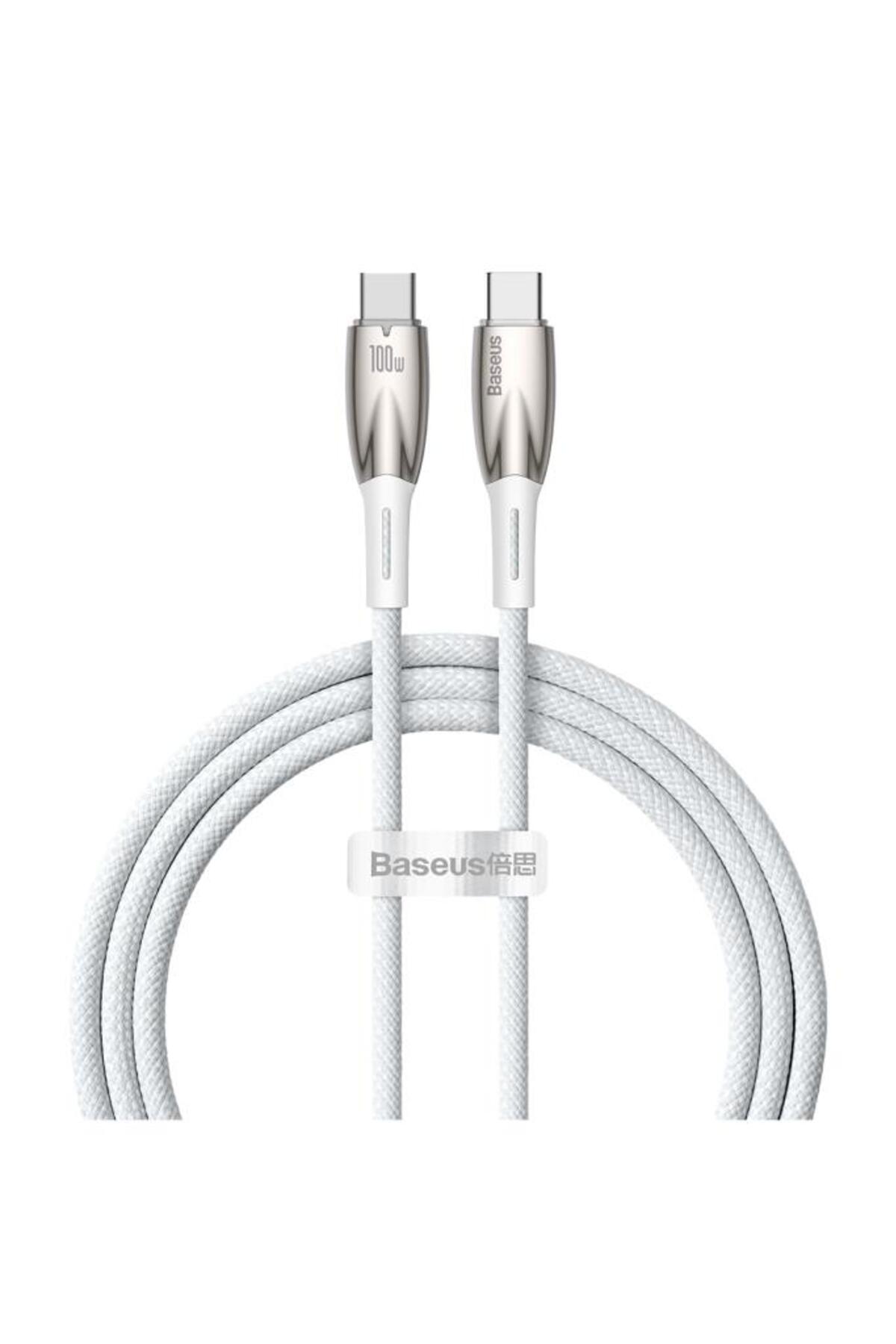 Baseus Glimmer Series 100w 100 Cm Pd Type-c Şarj Kablosu Beyaz