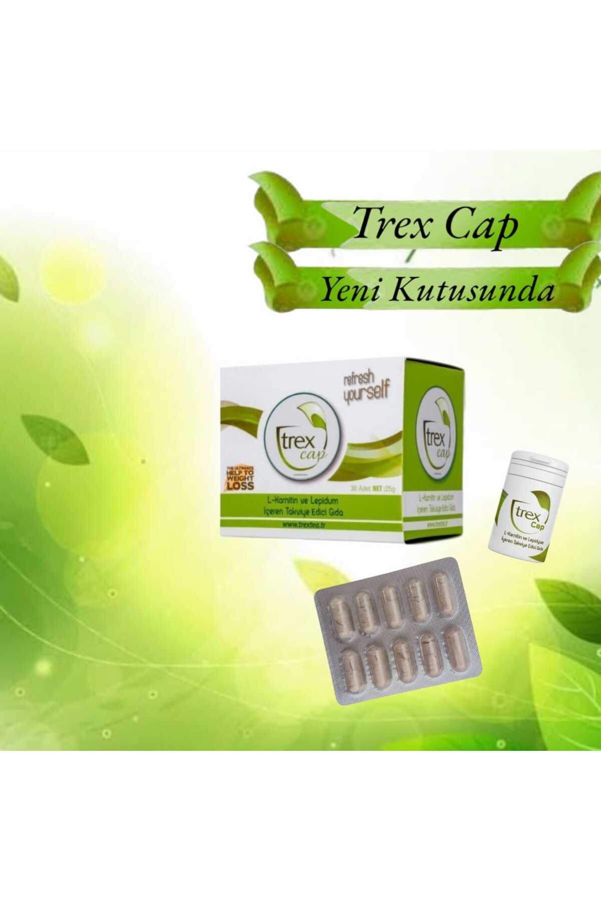 Trex Tea Trex Bitkisel Kapsül Trex Cap 30 Günlük Yenilendi