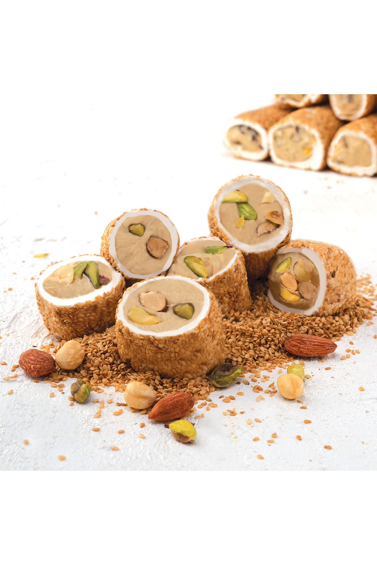 Lokum Atölyesi Hürrem Sultan Susamlı, Tahinli, Antep Fıstıklı, Fındıklı, Bademli Dolma Lokum 600g