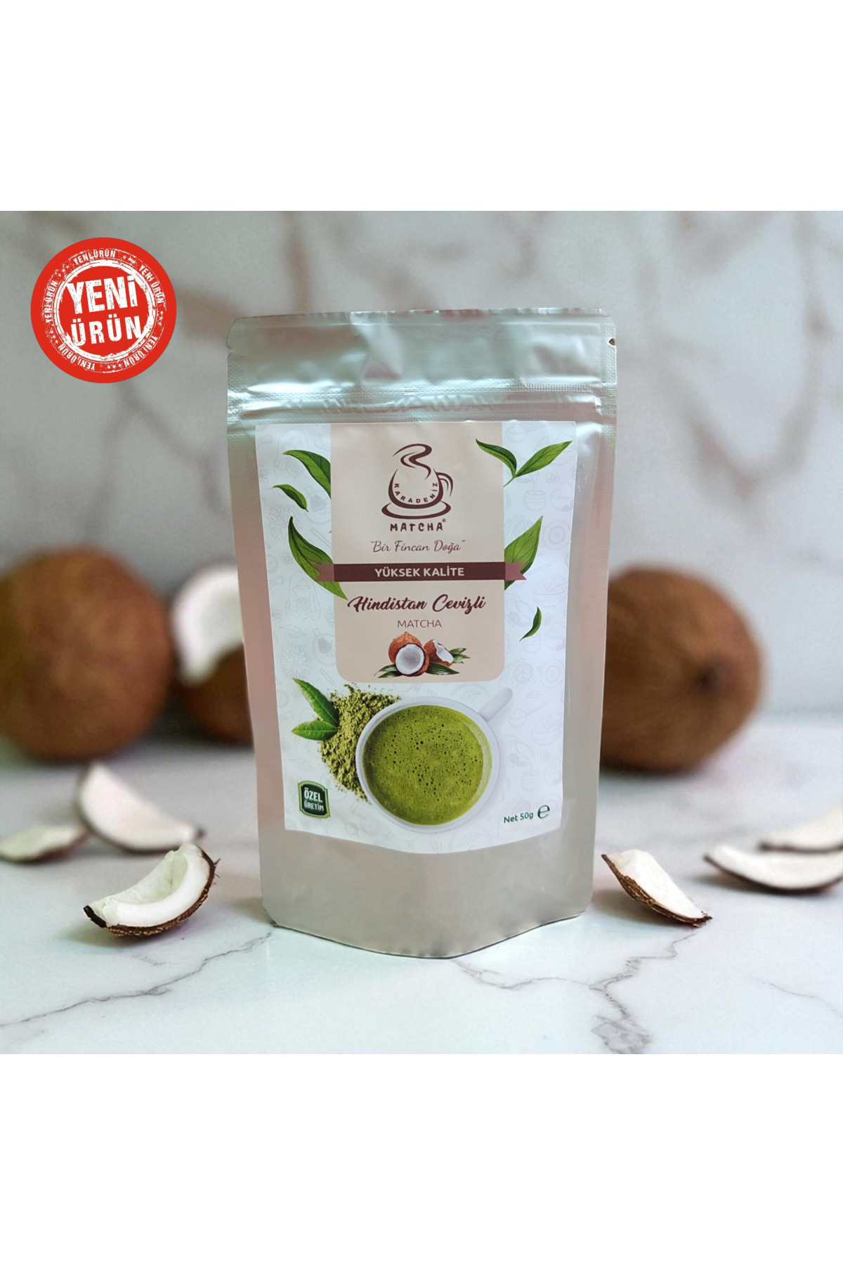 Karadeniz Matcha Hindistan Cevizi Aromalı Matcha 50 Gr. Coconut Matcha - Görsel 3
