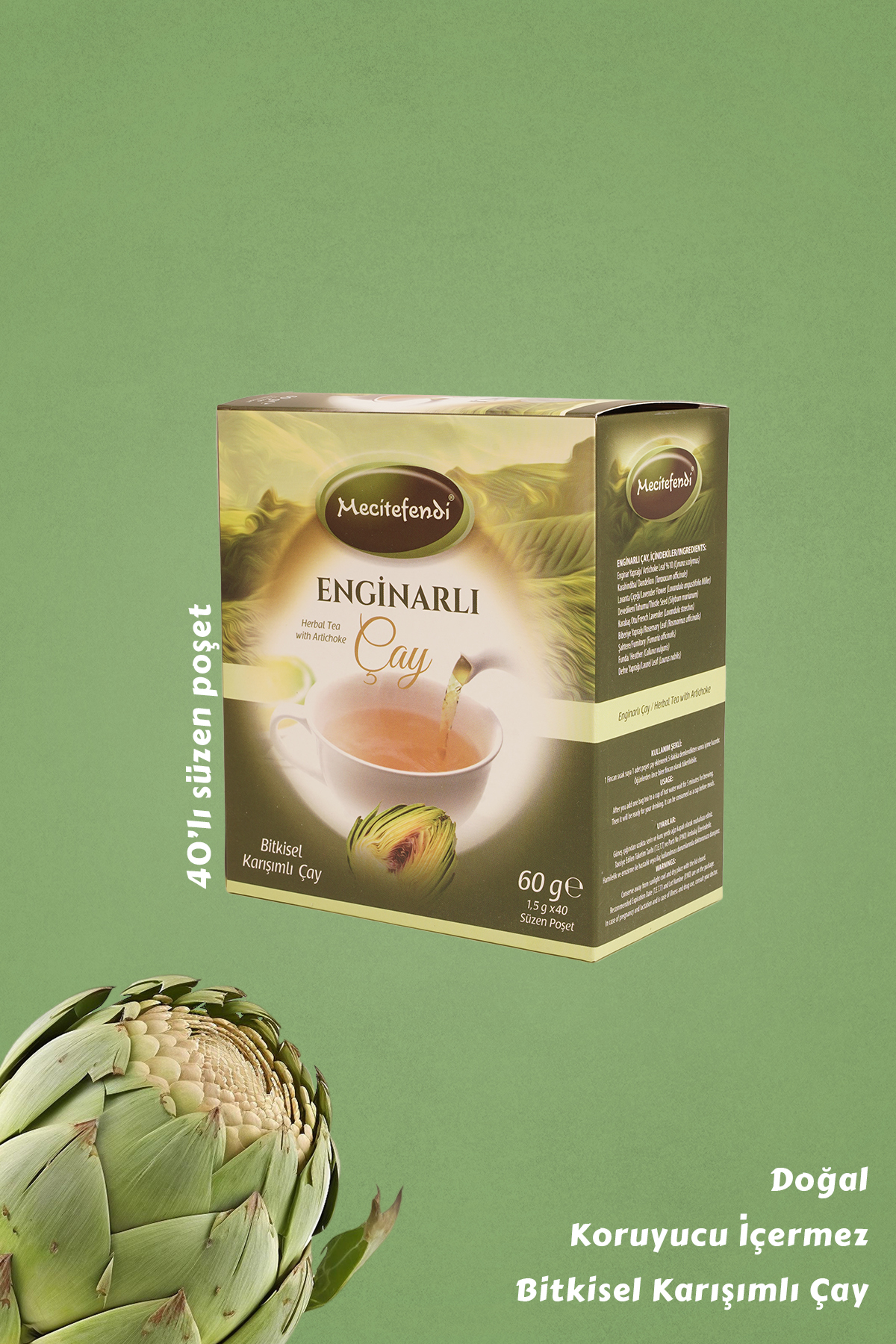 Mecitefendi Enginarlı Çay Süzen Poşet 40'lı