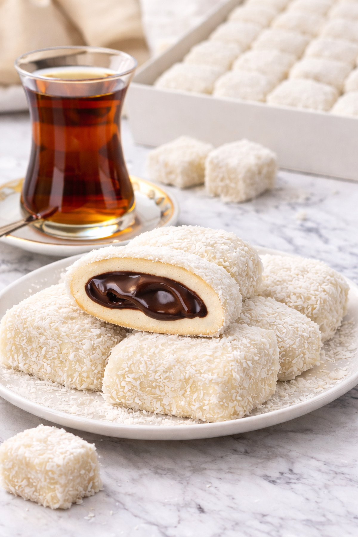 Darende Kayısı Dünyası Hindistan Cevizli Çikolatalı Bohça Lokum 500 Gr - Darende'nin Doğal Lezzeti
