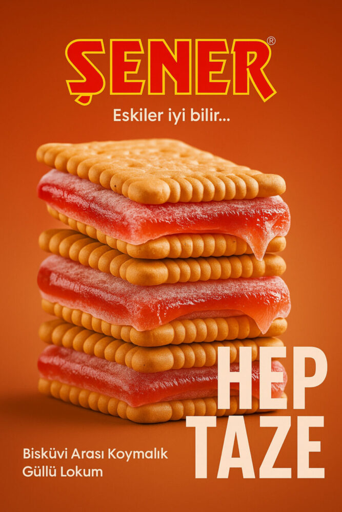 Şener Glikozsuz Lokum Bisküvi Arası Lokum Güllü 500 gr Atıştırmalık - Görsel 2