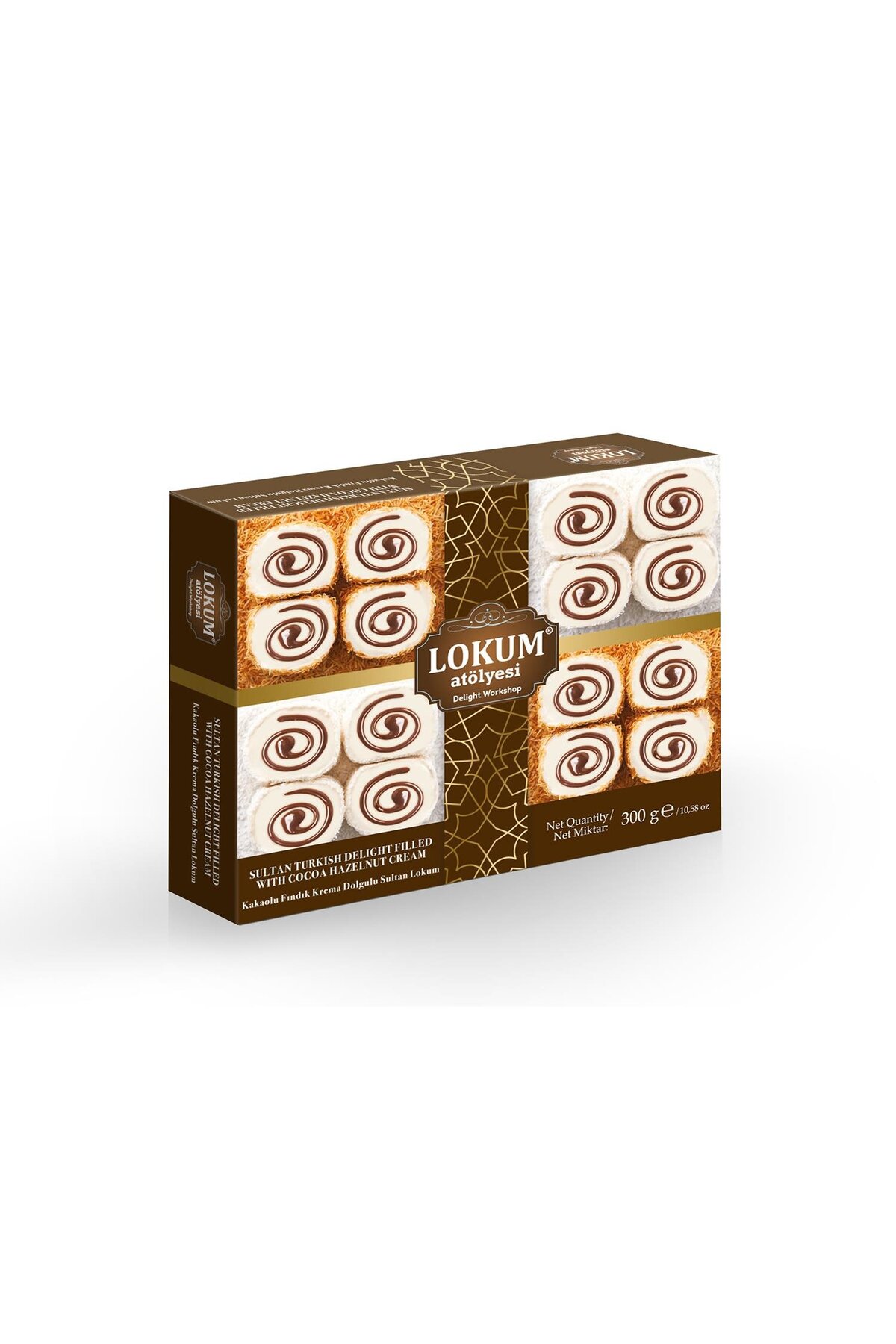 Lokum Atölyesi Kakaolu Fındık Krema Dolgulu Sultan Lokum 300g