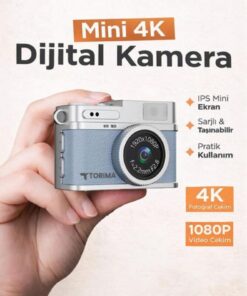 Alternative view of Torima Mini Dijital Kamera Selfie Video Vlog Kamerası Mini Anahtarlık 1080P CMR35 Mavi
