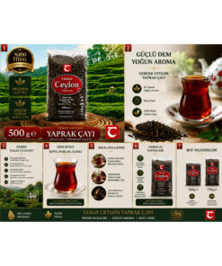 Tanay Ceylon ithal Sri Lanka Siyah Yaprak Seylan Çayı Kaçak Çay 2 adet 500 gr - Görsel 2