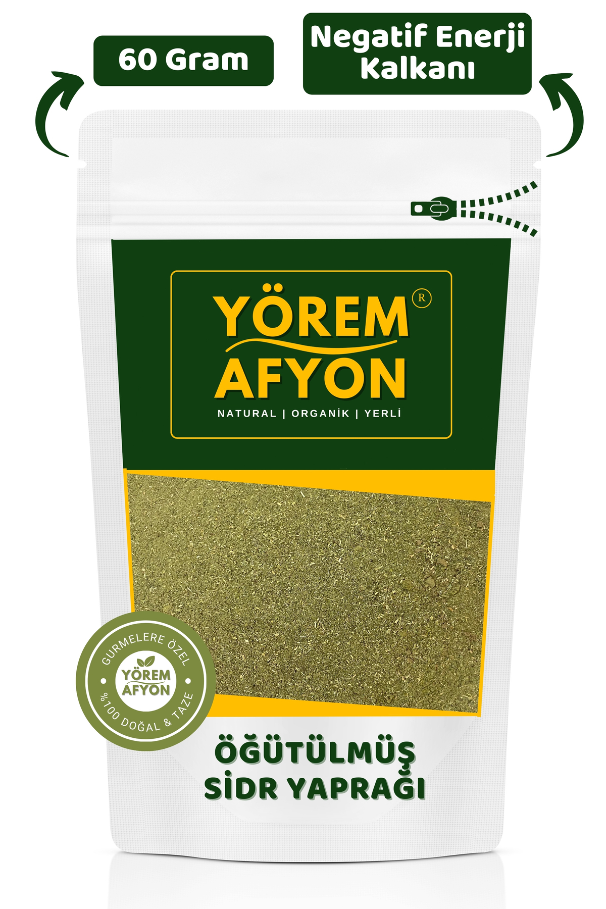 Gülçehre Huzur ve Arınmanın Doğal Anahtarı Öğütülmüş Hakiki Sidr Yaprağı Toz {Sedir - Sidir} | 60Gr.