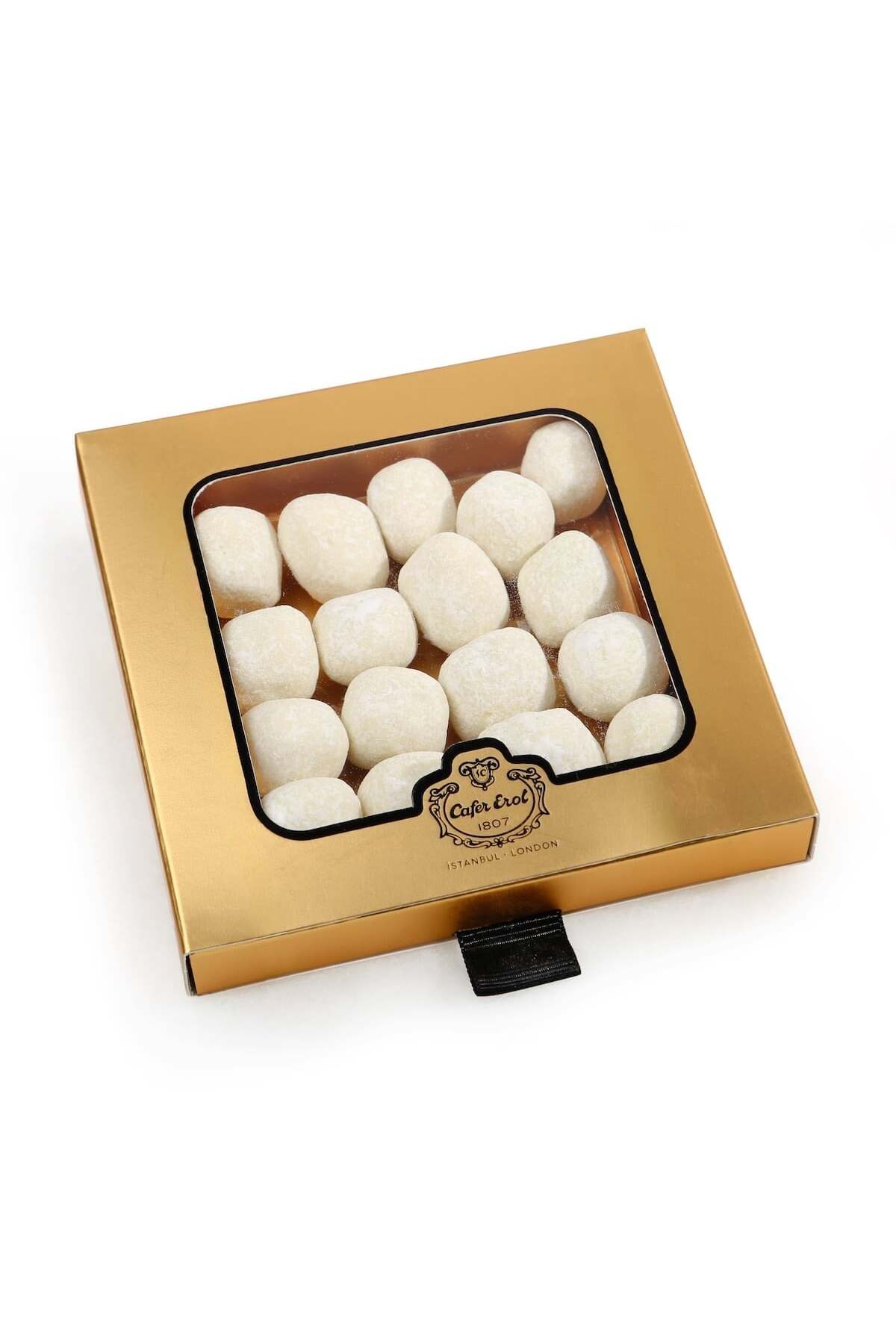 Şekerci Cafer Erol Beyaz Çikolatalı Nar Aromalı Antep Fıstıklı Lokum Altın Kutu 110g - Görsel 3
