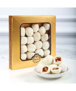 Alternative view of Şekerci Cafer Erol Beyaz Çikolatalı Nar Aromalı Antep Fıstıklı Lokum Altın Kutu 110g