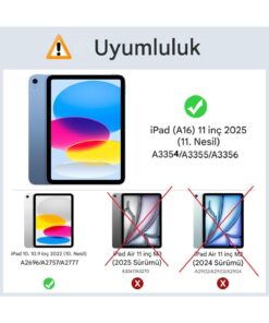 Alternative view of UnDePlus İpad 11.nesil A16 11inç/10.nesil 10.9inç Tablet Nano Ekran Koruyucu Renksiz
