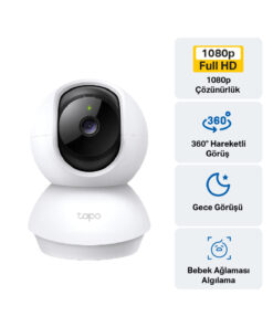 Tp-Link Tapo C200C Akıllı Wi-Fi Güvenlik Kamerası Full HD 360derece Hareket Takibi Gece Görüşü Çift Yön Ses