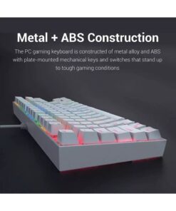 Alternative view of VOOKA Trol Red Switch Mini Rgb Oyun Klavyesi Gaming Mekanik 62 Tuşlu 18 Led Usb Type-c Kablosu Beyaz LCD