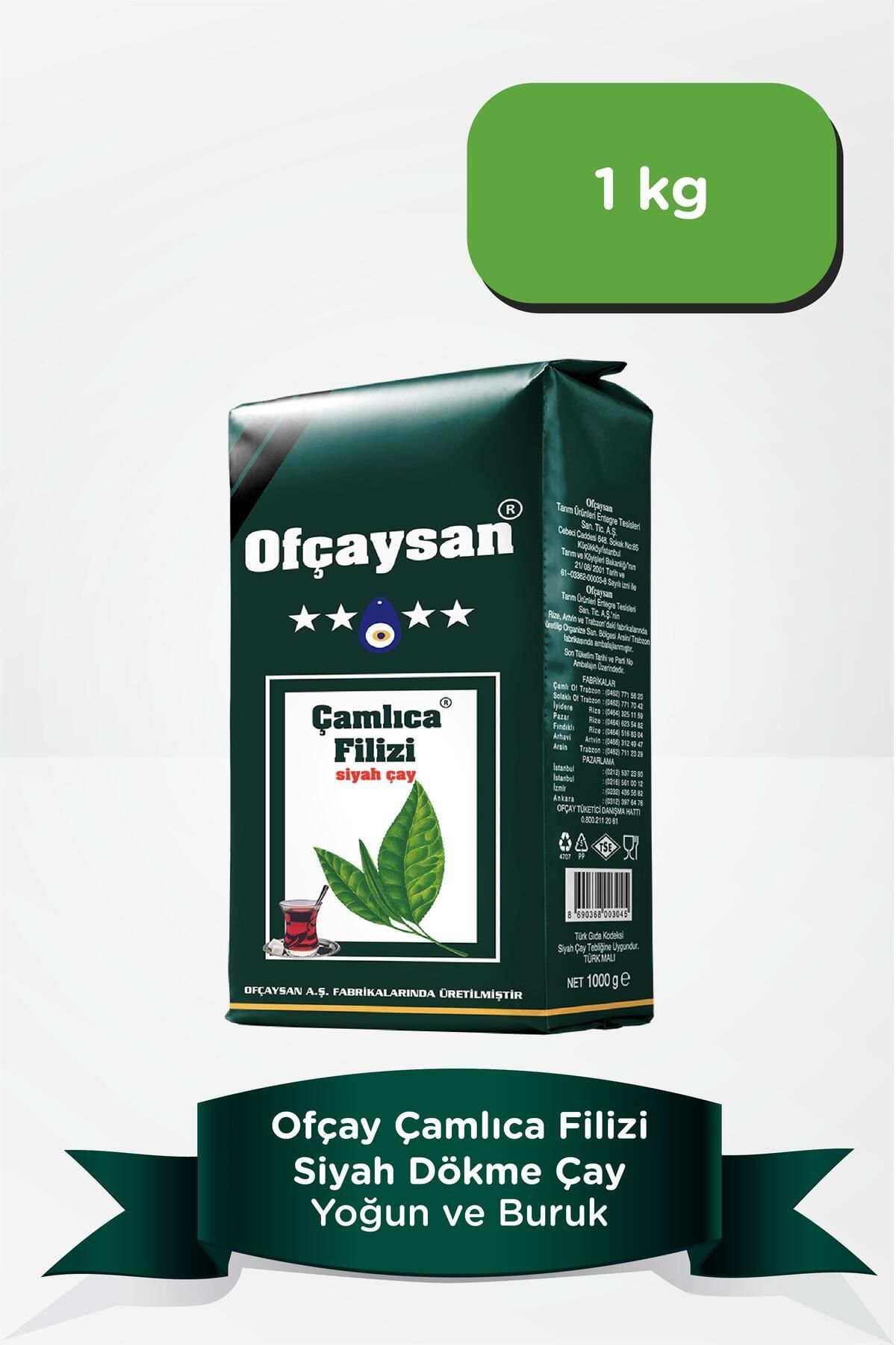 Ofçay Ofçaysan Çamlıca Filizi Siyah Dökme Çay 1 KG