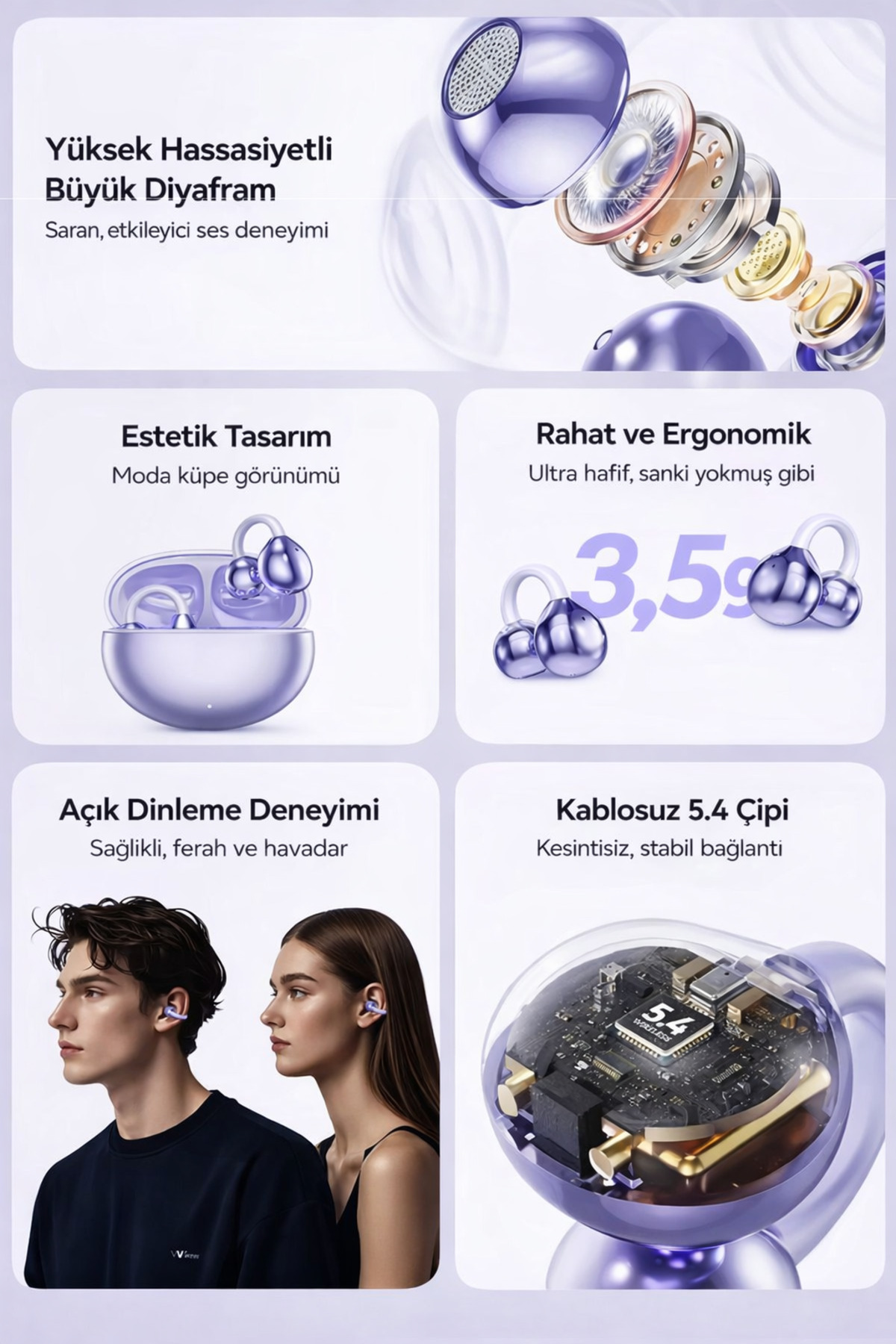 UMD Q87 Kulakiçi Bluetooth Kulaklık ANC ENC Çok Amaçlı BÜTÜN TELEFONLARLA UYUMLU - Görsel 3