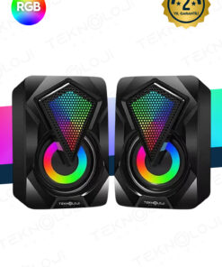 Talon Bilgisayar Hoparlörü Led Işıklı Rgb Laptop Pc Uyumlu 1+1 Speaker