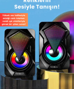 Alternative view of Talon Bilgisayar Hoparlörü Led Işıklı Rgb Laptop Pc Uyumlu 1+1 Speaker