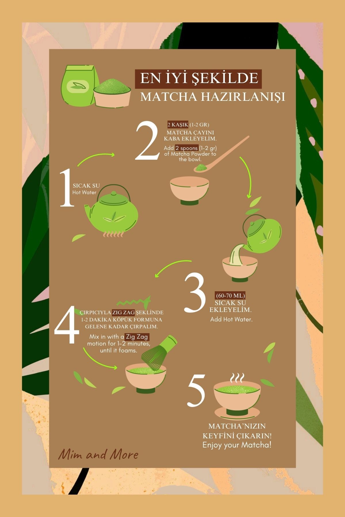 Mim and More Vanilla Matcha - Vanilya Aromalı Matcha, 50 gr - Görsel 3