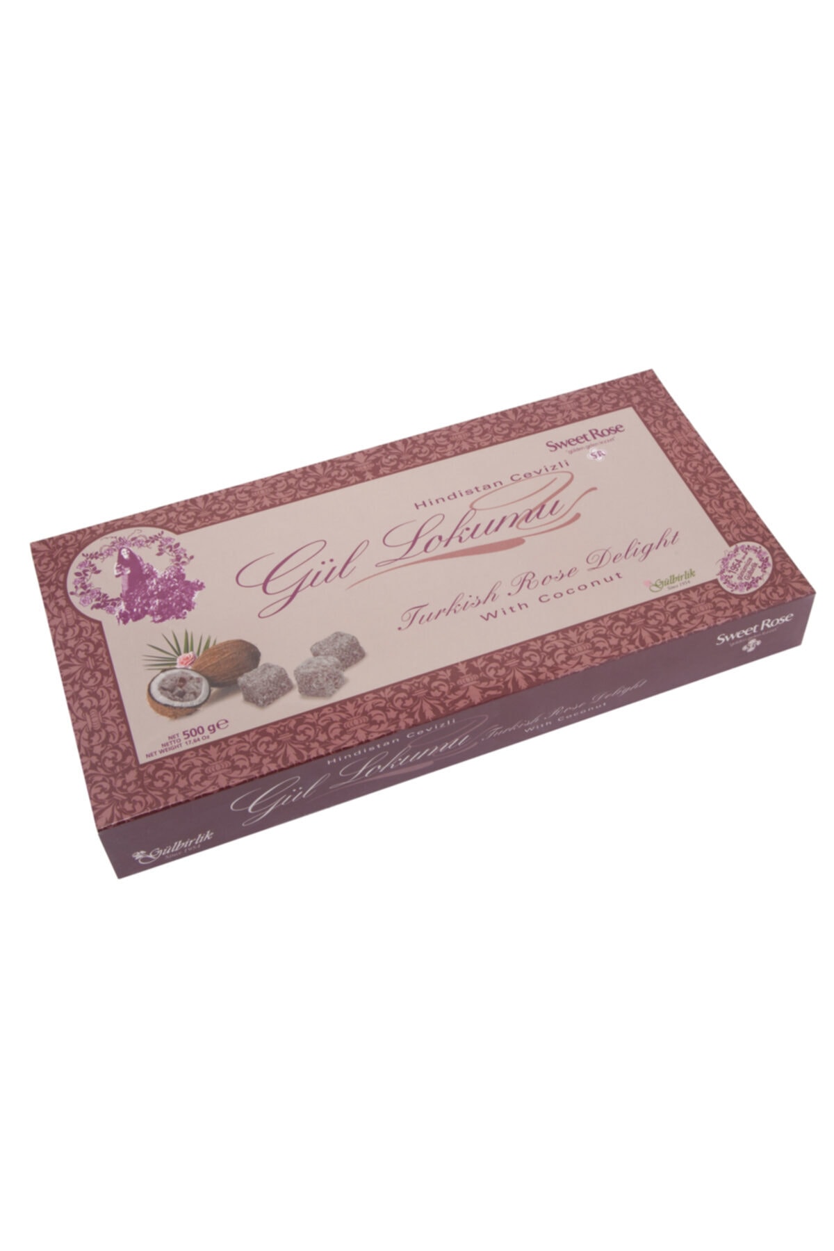 SweetRose Gül Lokumu Hindistan Cevizli 500 G.