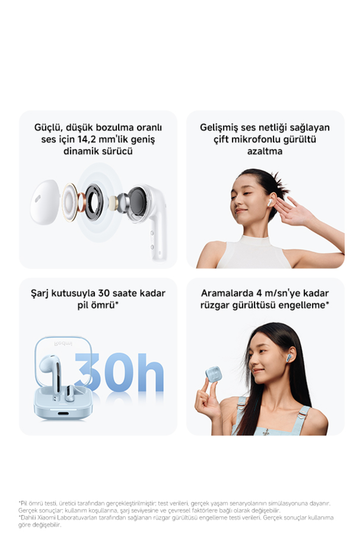 Xiaomi Redmi Buds 6 Active Siyah Kulakiçi Kulaklık- ANC Gürültü Engelleme BT 5.4 TWS (Xiaomi TR Garantili) - Görsel 3
