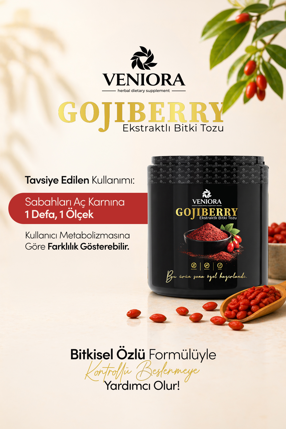 Veniora 2 Adet-Gojiberry Ekstraktlı Bitki İçeren Detox Çayı 400Gr - Görsel 3