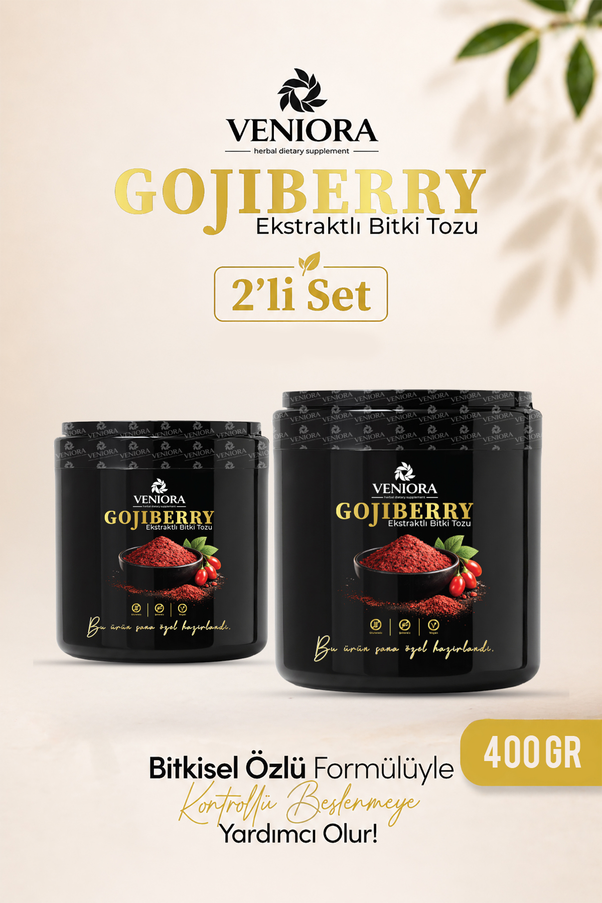 Veniora 2 Adet-Gojiberry Ekstraktlı Bitki İçeren Detox Çayı 400Gr