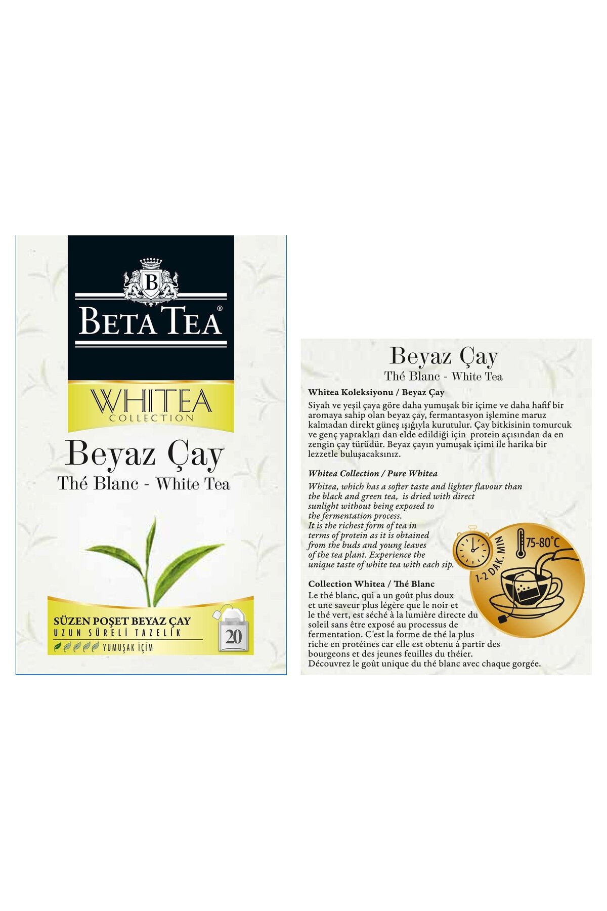 Beta Tea Beyaz Çay 20 Adet - Beta Whitea Collection - Görsel 3