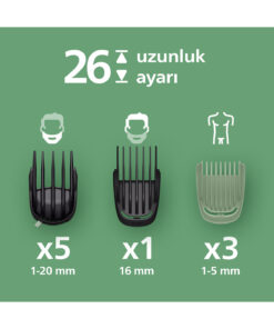 Philips 9000 Serisi 15in1, Erkek Bakım Seti, Yüz/Saç/Vücut Tıraş Makinesi, Islak /Kuru Kullanım, MG9532/15 - Görsel 3