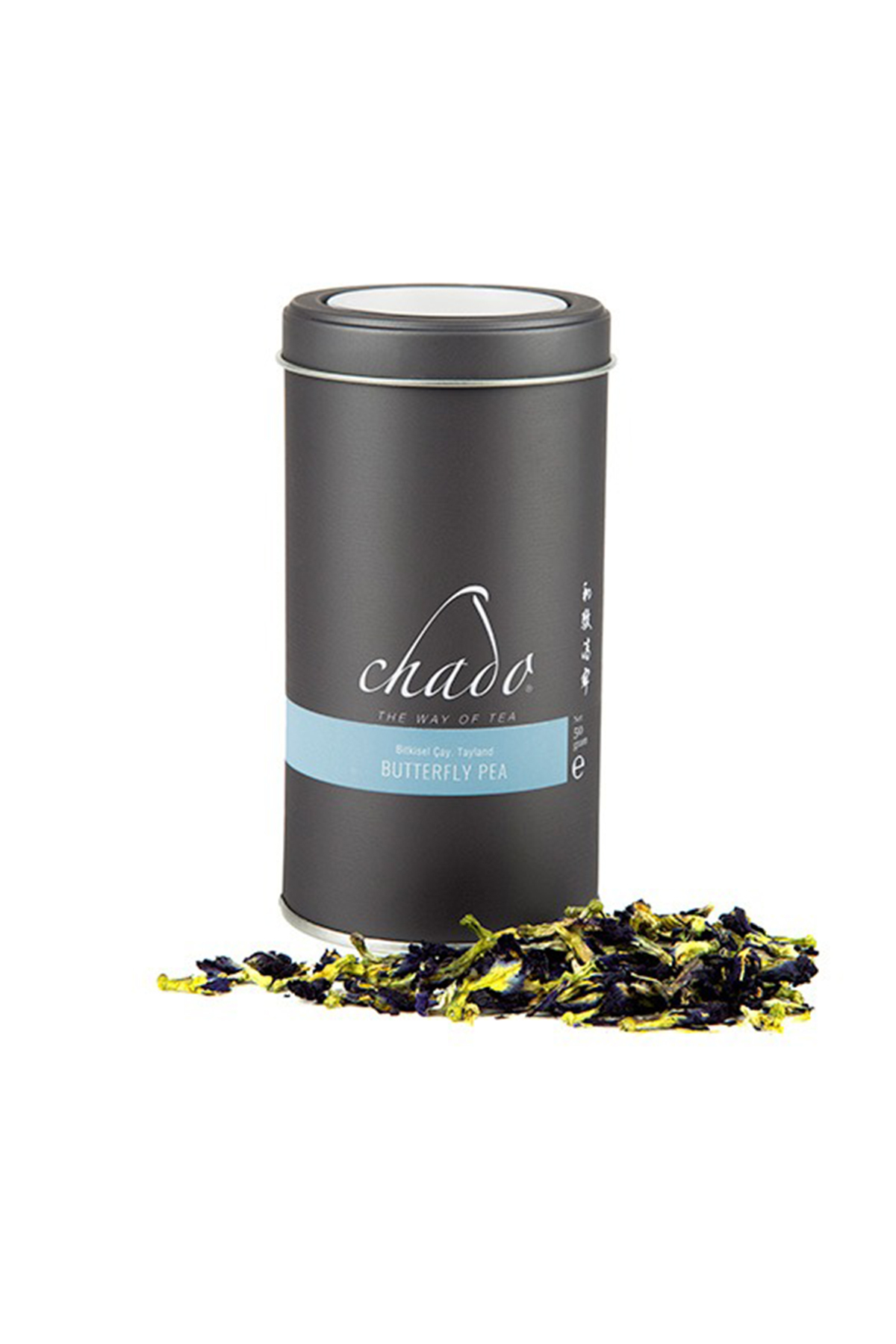 Chado Tea Blue Butterfly Pea Mavi Kelebek Sarmaşığı Limonla Renk Değiştiren Sihirli Mavi Çay 50 Gr