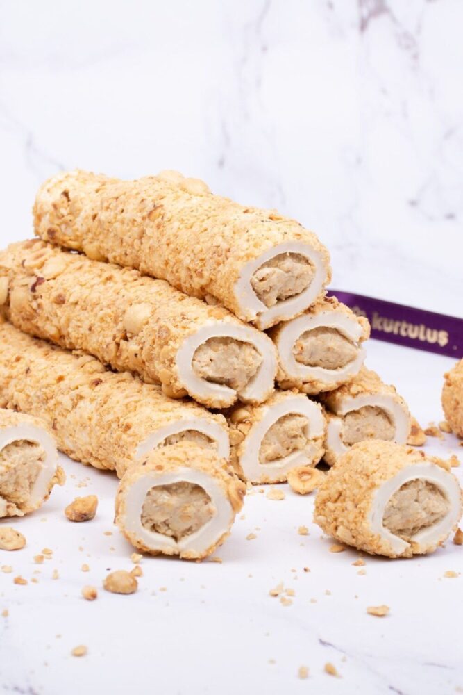 Kurtuluş Kuruyemiş File Yaprak Fındık Kaplamalı Fındık Kremalı Lokum 250gr.