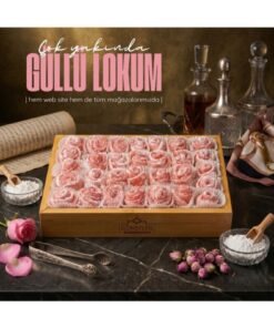 Gönbeler Gül şeklinde Güllü Lokum 500 GR