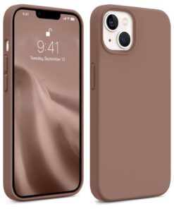 KVK PRİVACY Iphone 13-14-15 Uyumlu Lansman Kılıf Içi Kadifeli Kamera Yükseltili Silikon Kapak Kahve