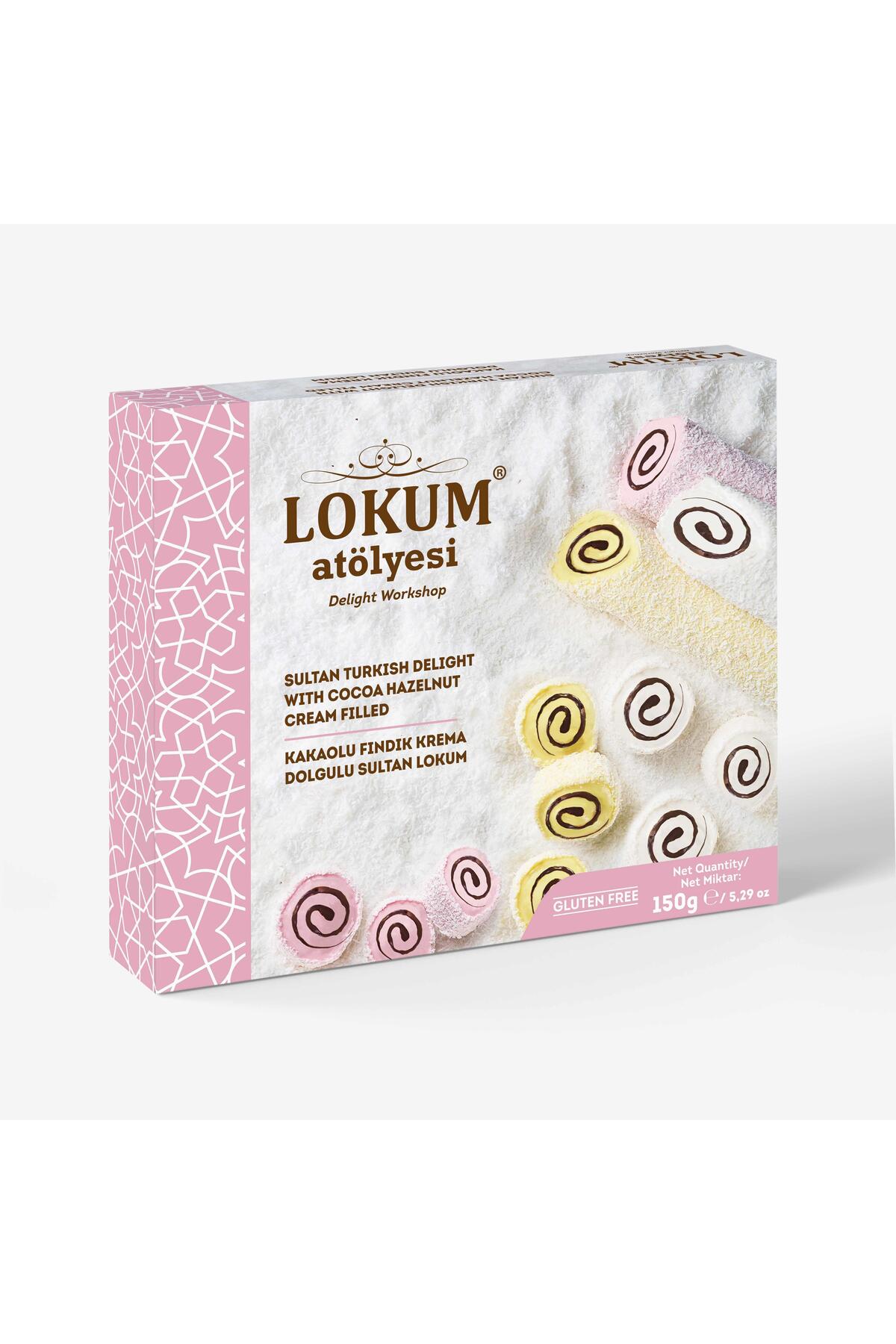 Lokum Atölyesi Kakaolu Fındık Krema Dolgulu Sultan Lokum 150g