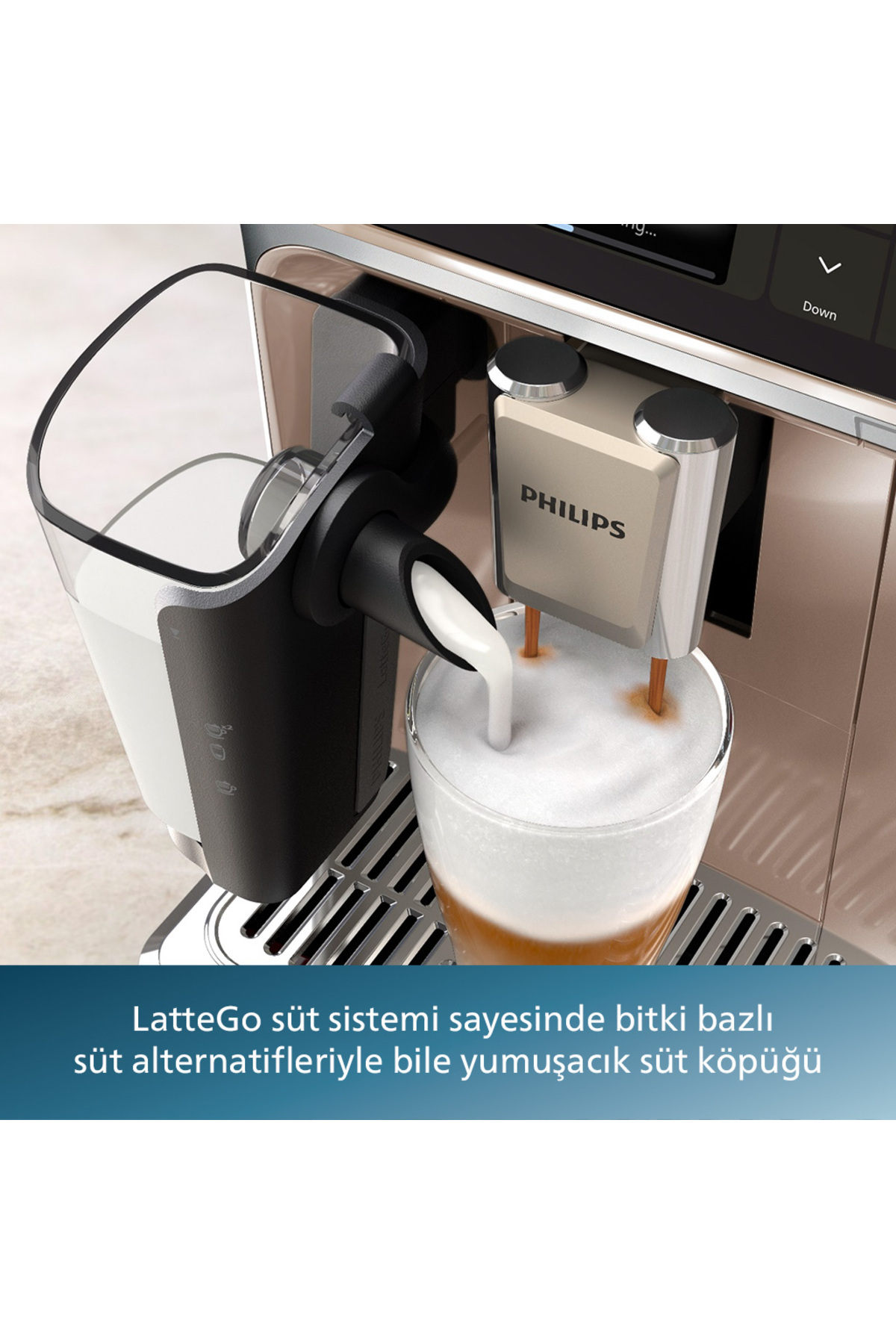 Philips 5500 Serisi LatteGo Tam Otomatik Espresso Makinesi, 20 Sıcak ve Soğuk İçecek, EP5543/80 - Görsel 3