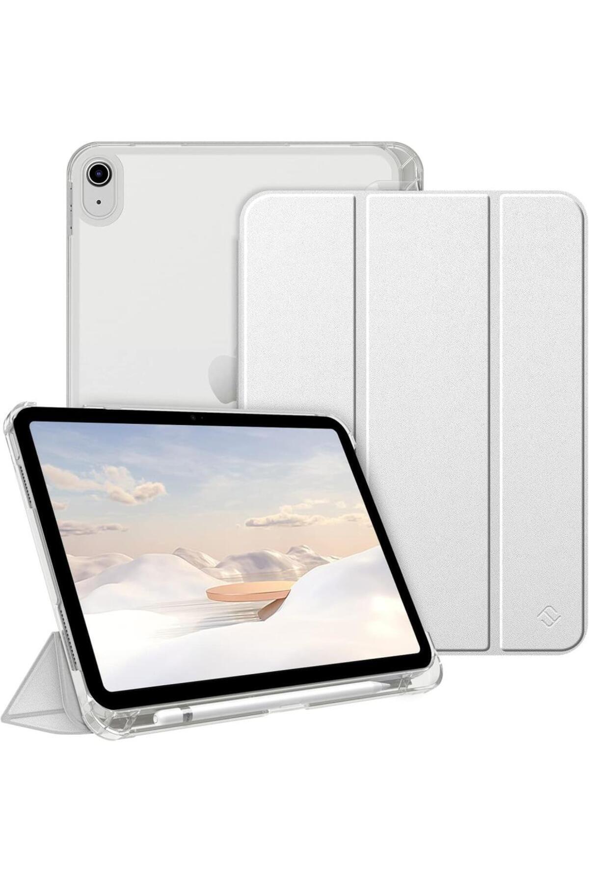 UnDePlus İpad 11.nesil A16 11inç/10.nesil 10.9inç Uyumlu Kılıf Flip Cover Kalem Bölmeli Pc Case Gri
