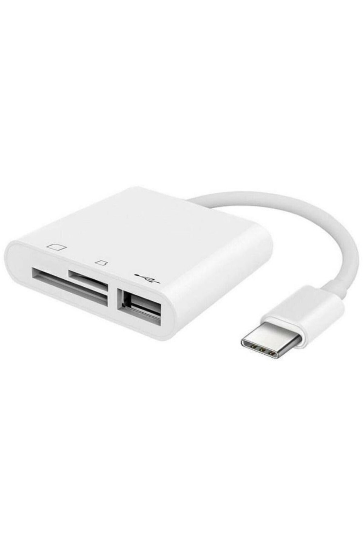Genel Markalar 5232 Usb Type C To SD Micro SD TF Kart Okuyucu ve USB Çevirici 3 in 1 Dönüştürücü Adaptör