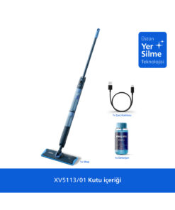 Philips 5000 Serisi OneUp Elektrikli Mop, Bakterilere karşı ,9 etkili, 360 derece başlık, (XV5113/01)