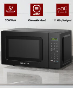 KUMTEL HM-12 Dijital Mikrodalga Fırın - Siyah - Görsel 3