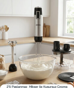 Sinbo SHB-3186 Multi Blender Seti | Doğrayıcı Hazneli, Çırpıcı ve Rende Aparatlı El Blender Seti - Görsel 3