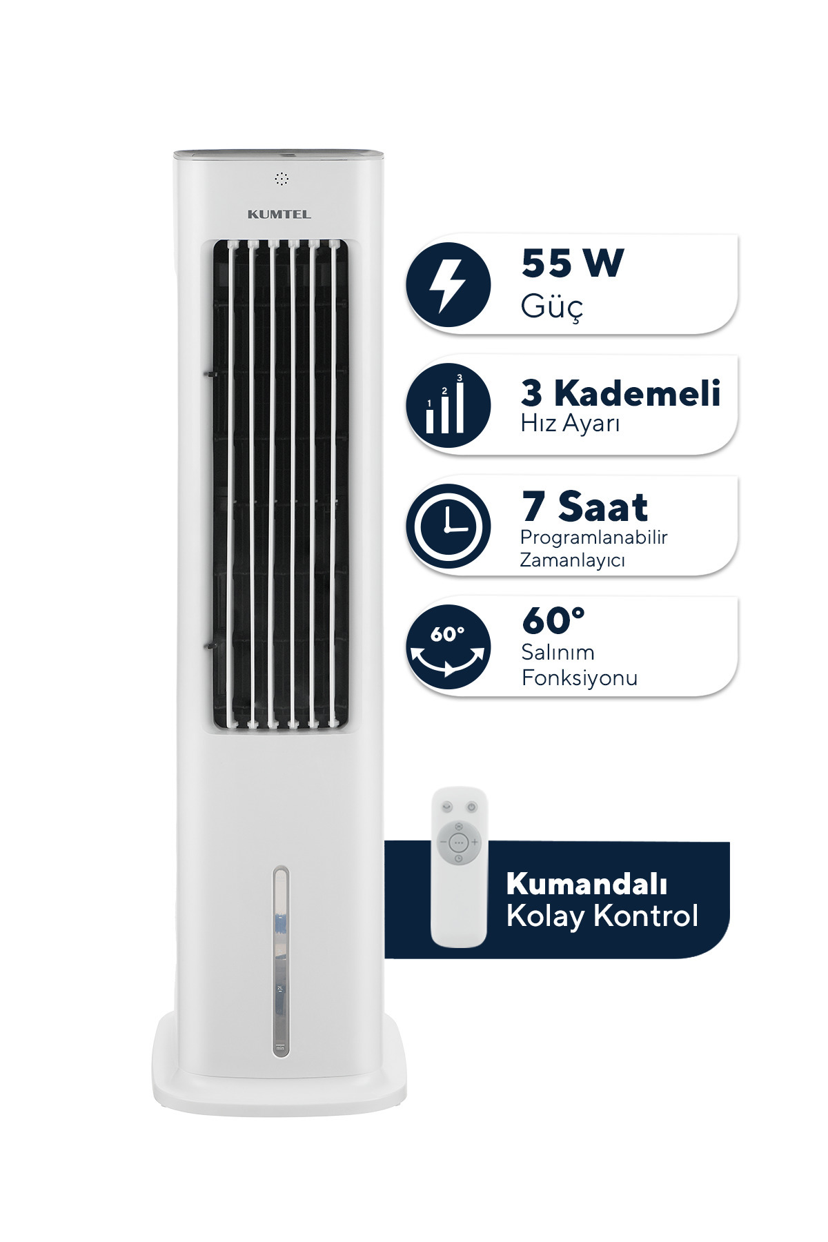 KUMTEL HAC-02 Sulu Portatif Soğutucu (Air Cooler)