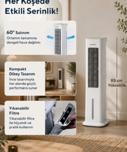 KUMTEL HAC-02 Sulu Portatif Soğutucu (Air Cooler) - Görsel 3