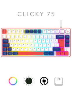 Rampage Clicky 75 Üç Renkli Mekanik Hisli RGB Türkçe Q Membrane Oyuncu Klavyesi