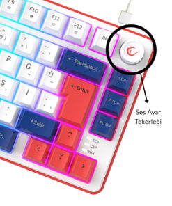 Rampage Clicky 75 Üç Renkli Mekanik Hisli RGB Türkçe Q Membrane Oyuncu Klavyesi - Görsel 3